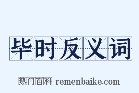 毕时反义词是什么意思的图片